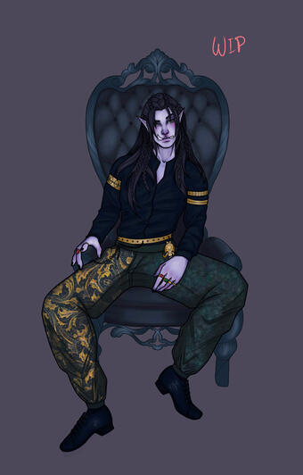 "Cobalt" on a throne